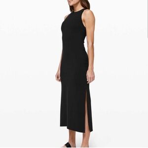 Lululemon Get Going Black Nulu Dress Lightweight Maxi Dress
